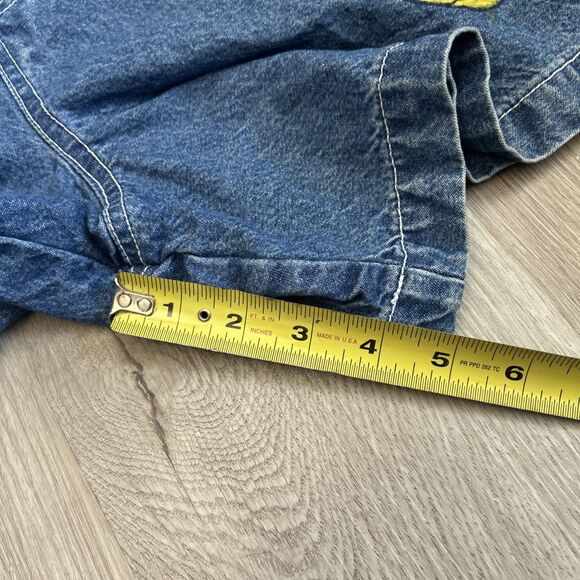 Disney Store Overall Shorts Womens Large Mickey Blue Denim Embroidery Vintage - Picture 6 of 11